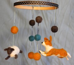 Corgi and Sheep Mobile | Fiber Friends